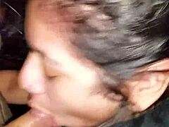 horny chubby latina girl sucks and fucks spic in this story