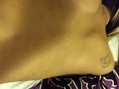 skinny ebony side chick gets pussy pounded hard