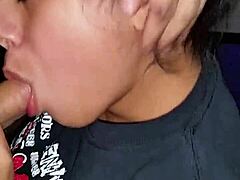 horny chubby latina girl sucks and fucks spic in this story