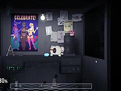 五个夜晚在 Fuzzboobs 的故事，在第一夜游戏中。