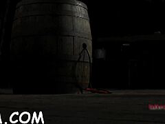 Lovable Brunette Darling Rides Huge Fake Cock!