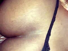 At 2 am, the ebony slut gets fucked outdoors with a monster cock in her big ass.