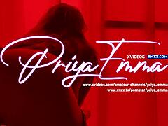 Priya Emma discute avec beau-papa avant le coucher.