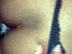 At 2 am, the ebony slut gets fucked outdoors with a monster cock in her big ass.