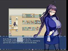 president yukino gets a blowjob from her boss in this hentai game