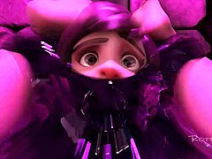 이 3D 헨타이 애니에서 메이가 미지의 생명체를 격렬한 본드리지랑 목 조르기로 탐험하며 라텍스 가득한 BDSM 모험에 게거링 요소 더해