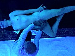 Gigi breeze enjoying a relaxing blacklight massage session. 😊