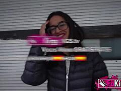 Watch Alice take monster cock deep!