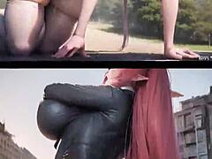 AI-generated big-boobed giantess hentai compilation