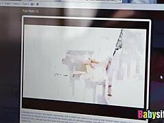 Cute Teen 18+ Caught Masturbating Gets Drilled Hard in Doggystyle by Monster Cock and Cums on Natural Tits