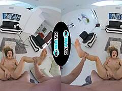 WetVR bath creeper fills step sister in VR POV with monster cock for blowjob and oral 😏