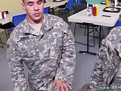 Gay military men engage in sex with drill sergeant