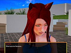 My New Family Game with Redhead Small Tits!