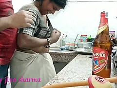 Indian housewife rides hubby's cock