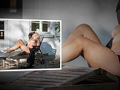 the dk churvy blonde gets nude in this story