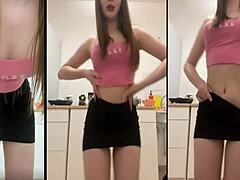 Sexy Girl Dances Seductively On Webcam Show