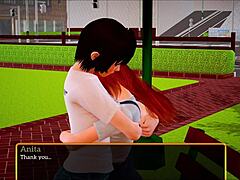 Amateur Cartoon Teen Redhead in Family Scene