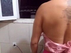 Dinner in kitchen turns into anal assfucking