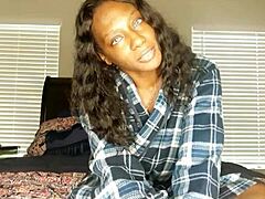 Girlfriend Gives Black Ebony Joi With Big Tits