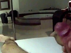 lisa gives an amazing footjob in part 2, stroking the cock until a big cumshot all over her feet