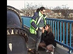 that hot brunette slut sucking my cock