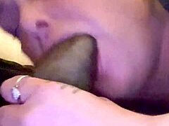 Interracial couple enjoys black cock