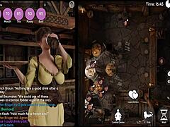 Perverted waitress with big tits and ass in anime hentai