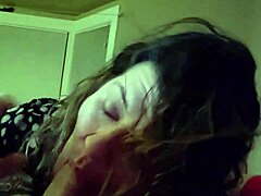 Girl in shower sucking dick deeply while showing tits and ass.