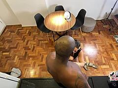 Cleo Buried By Big Black Cock In Kitchen