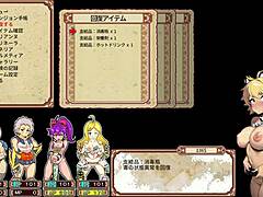 dungeon exploration with four bitches in this erotic game challenge