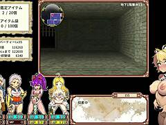 dungeon exploration with four bitches in this erotic game challenge