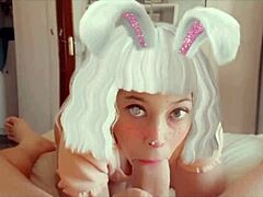 I give my girlfriend a blowjob in homemade video, sucking deep with errors