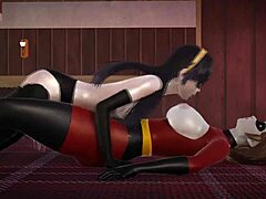 ヴァイオレット・パー がヘレンからダブル中出し 3D