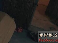 Latex outfit abandoned outdoors at palace party in rough neighborhood!