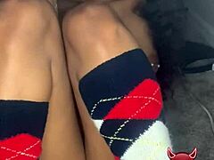 kashofficials stretches tight pussy with huge black dildo full video