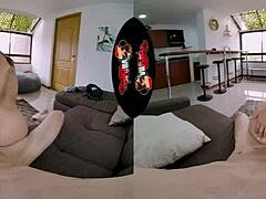 Beautiful latina's first VR porn scene