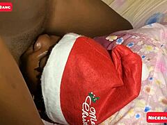 amateurs celebrating christmas with hot homemade sex under the tree 🎄