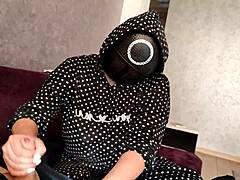 Did I Jerk Off A Member's Dick Until He Came On My Big Natural Tits In Squid Game?