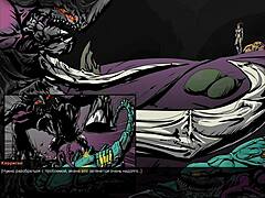 漂亮熟女婊子面对外星怪物在卡通游戏中。完整Slutcraft精液热第21部分大乳头。