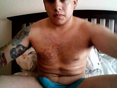 I'm playing with my big hard cock on webcam.