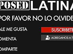 Frestande sexig städerska Ojitos Brujos ger blowjob och ansiktskräm i spansk latinoporr