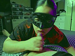 Caught My Stepdad Watching Me BBW Blowjob Cum Load