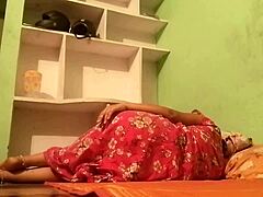 husband enjoys romantic play with wife