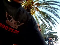 his hard cock slides into her wet pussy in doggystyle fucking