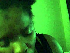 i gave that ebony chick sloppy head, suckin her black cock so hard it made me cum.