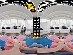 In virtual porn, yoga slut violet gems can't resist the cock