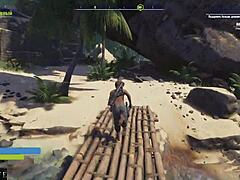 パーティーで友達への復讐に女の子がお尻を突き出して彼の大きなチンポに騎乗