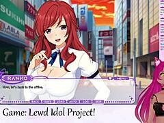 Втубер исследует соблазнительные сцены идола в игре