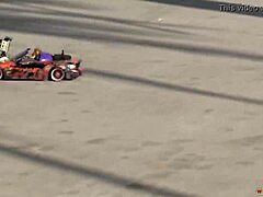 his hard cock slides into her wet pussy in doggystyle fucking