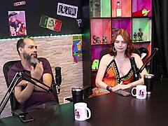 Reh queen rides kstro in sheer red lingerie